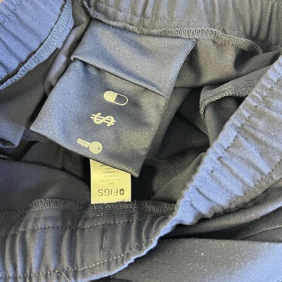 Figs Scrub Pants Joggers Unisex Sz XS/S Blue Elastic Waist - Picture 10 of 10